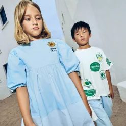 Outlet KENZO KIDS T-shirt en coton à col rond OFFWHITE
