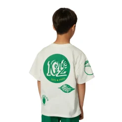 Outlet KENZO KIDS T-shirt en coton à col rond OFFWHITE
