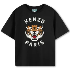 Clearance KENZO KIDS T-shirt en coton avec imprimé SLATE