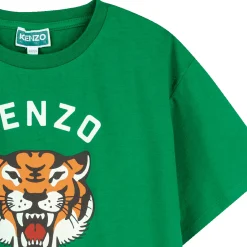 New KENZO KIDS T-shirt en coton avec imprimé LODEN
