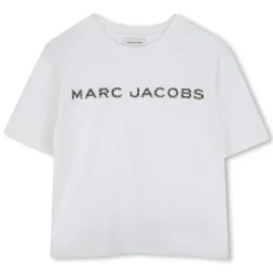 Discount MARC JACOBS T-shirt en coton avec strass BLANC