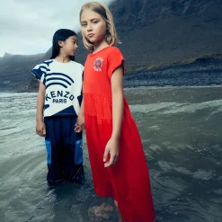 Sale KENZO KIDS T-shirt en molleton à imprimés PALE TRENCH