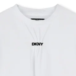 Outlet DKNY T-shirt fluide en coton BLANC