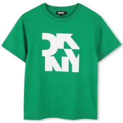 Clearance DKNY T-shirt imprimé devant et dos CHARTREUSE