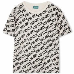Outlet KENZO KIDS T-shirt imprimé en coton OFFWHITE