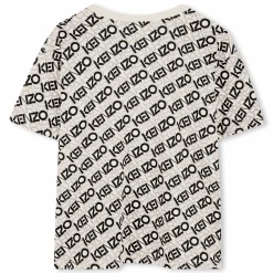 Outlet KENZO KIDS T-shirt imprimé en coton OFFWHITE