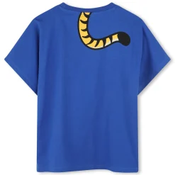 Hot KENZO KIDS T-shirt imprimé en coton WAVE BLUE