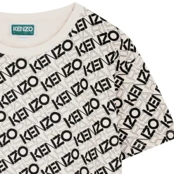 Outlet KENZO KIDS T-shirt imprimé en coton OFFWHITE