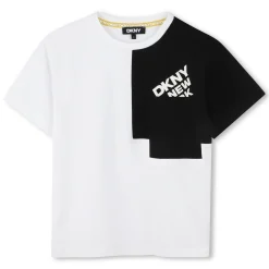 Hot DKNY T-shirt large avec poche BLACK