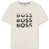 Clearance BOSS T-shirt manches courtes VANILLE