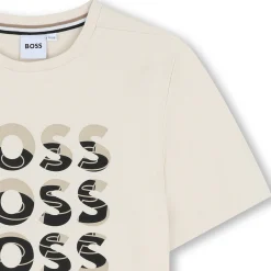 Clearance BOSS T-shirt manches courtes VANILLE