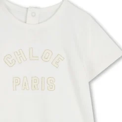 Fashion CHLOE T-shirt manches courtes ECRU DORE