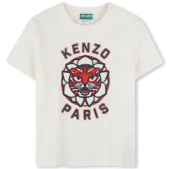 Sale KENZO KIDS T-shirt manches courtes coton OFFWHITE