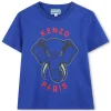 Sale KENZO KIDS T-shirt manches courtes coton WAVE BLUE