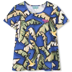 Outlet KENZO KIDS T-shirt manches courtes coton WAVE BLUE