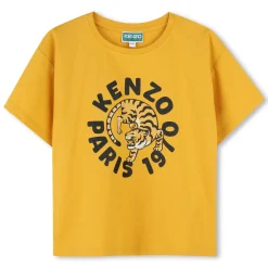 Discount KENZO KIDS T-shirt manches courtes coton JAUNEANTIQUE