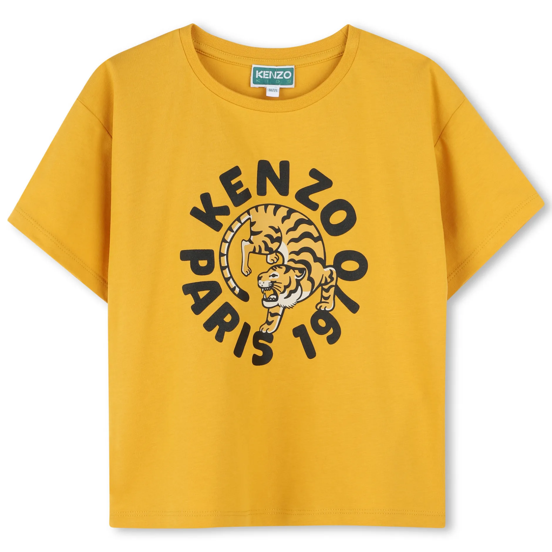 Discount KENZO KIDS T-shirt manches courtes coton JAUNEANTIQUE