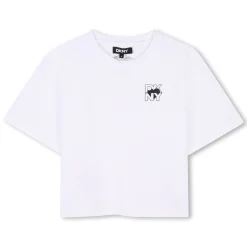 Discount DKNY T-shirt manches courtes coton BLANC