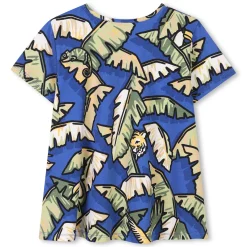 Outlet KENZO KIDS T-shirt manches courtes coton WAVE BLUE