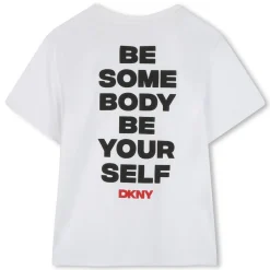 Clearance DKNY T-shirt manches courtes coton BLANC