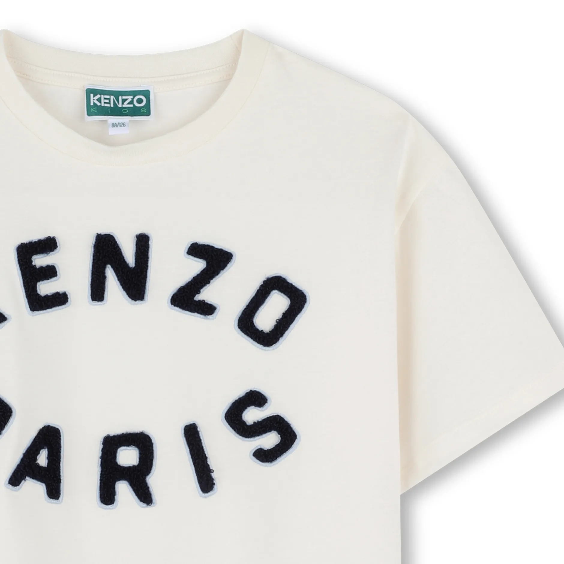 Discount KENZO KIDS T-shirt manches courtes coton OFFWHITE