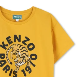 Discount KENZO KIDS T-shirt manches courtes coton JAUNEANTIQUE