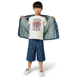 Sale KENZO KIDS T-shirt manches courtes coton OFFWHITE