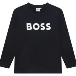 Discount BOSS T-shirt manches longues coton BLEU CARGO