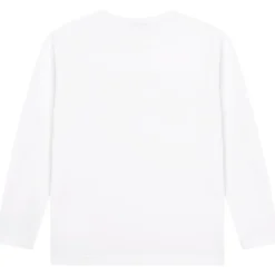 Clearance BOSS T-shirt manches longues coton BLANC