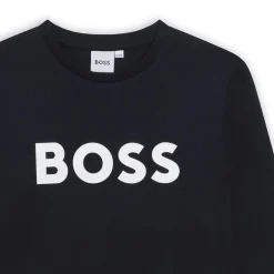 Discount BOSS T-shirt manches longues coton BLEU CARGO