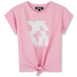 Outlet DKNY T-shirt noué en coton ROSE BUVARD