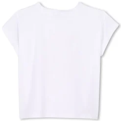Clearance DKNY T-shirt noué en coton BLANC