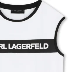 Fashion KARL LAGERFELD KIDS T-shirt sans manche à imprimé BLANC