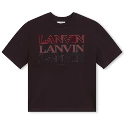 New LANVIN T-shirt sigle à manches courtes CHOCO