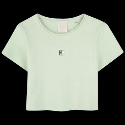 Clearance GIVENCHY T-shirt uni avec broderie CANARY GREEN