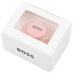 Sale BOSS Tétine siglée en silicone BABY PINK