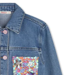 Online BILLIEBLUSH Veste en jean ornée de sequins DBLE STONE+BROSSAGE
