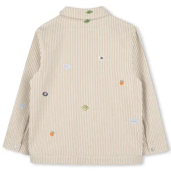 Hot KENZO KIDS Veste rayée en sergé de coton PALE TRENCH