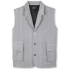 Discount DKNY Veste sans manche à rayures GRIS CLAIR CHINE