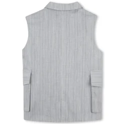 Discount DKNY Veste sans manche à rayures GRIS CLAIR CHINE
