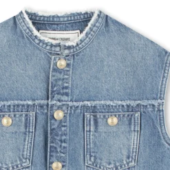 New ZADIG & VOLTAIRE Veste sans manche en jean DOUBLE STONE